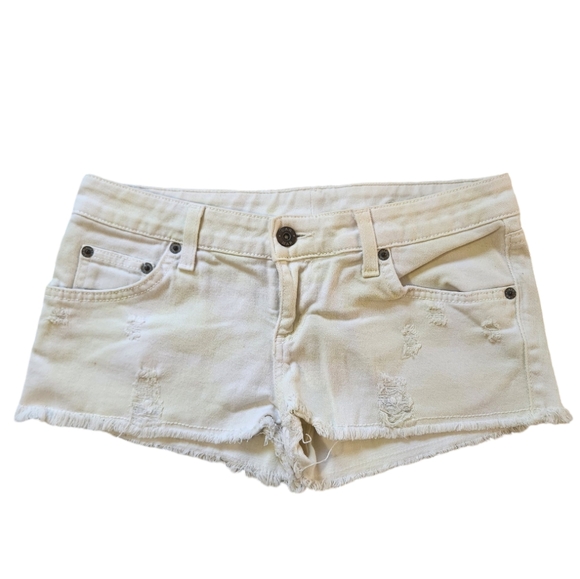 Carmar Shorts White with Yellow spots/ rips 25 - Picture 1 of 7